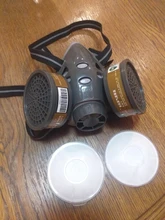 Respirador químico de Gas y polvo de media cara, mascarilla protectora de seguridad para el trabajo, filtros duales, pintura Industrial, Vapor orgánico