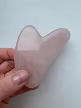 Tablero de Jade Guasha de cuarzo rosa, rascador de piedra Natural, herramientas para terapia de presión corporal, cara, cuello y espalda