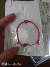 Pulsera hecha a mano con 26 letras, cuerda de rosca negra y roja, pulseras ajustables con iniciales del nombre para hombre y mujer, joyería con estilo para pareja