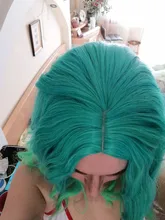 MSIWIGS mujer púrpura 22 colores Cosplay peluca ondulado corto sintético resistente al calor de pelo Rosa Rubio Ombre porque peluca