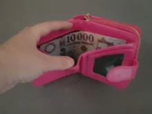 Cartera corta de PU para mujer, monedero pequeño rojo con cremallera y botón, monedero con bolsillo para monedas, gran oferta