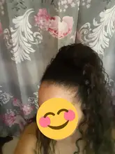 Hair-Piece Ponytail-Extension Drawstring Kinky Curly Long-Afro Synthetic Brown Black