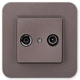 

PnpnElectrıc Gns Radius Metallic Mocha Terminated Satellite Socket (TV-Sat) TV-SAT Socket Ending