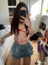 Falda de pantalones cortos de mezclilla Retro para mujer, ropa de calle, faldas cortas de mujer, Vaqueros informales que combinan con todo, vestido de bola elástico, Saia, 2020