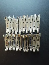 50 unids/lote 15 20 25 30 35 mm broche de Clip pines alfileres de seguridad broche ajustes en blanco Base para la fabricación de la joyería DIY suministros