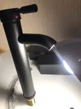 Basin Sink Faucet Mixers Mounted Deck Single-Hole-Tap Hot-Cold-Water-Tap Brass Bathroom