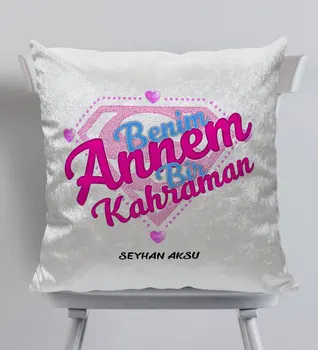 

Personalized Mom A Hero Decorative Silk Velvet Pillow