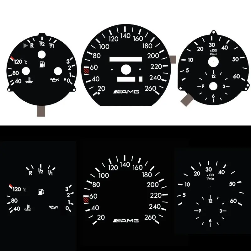 Приборная панель O-H-K /F-H-K дизель 6000 об/мин 260 км для W124 W126 W201 EL датчик свечения