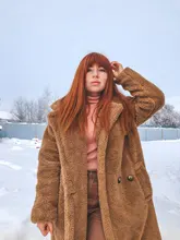 Coats Teddy Bear-Jackets Faux-Fur Leopard Female Long Women Luxury Outerwear Thick Winter