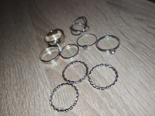 IPARAM-Conjunto de anillos de plata y oro para mujer, sortija de dedo torcida con lazo de corazón Vintage, nudillos, joyería femenina, regalos de boda, 2019
