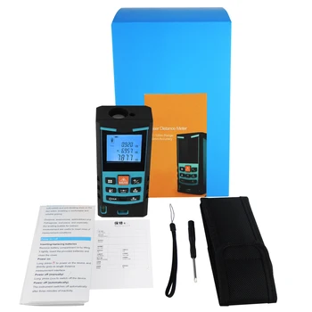 

Laser Distance Meter 0.1~80m Auto/Manual power Off Range Finder Bubble Level Measure Area Volume Laser Class 2M