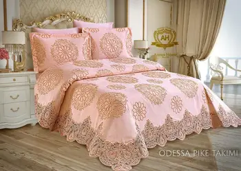 

odessa pike takımı yatak örtüsü takımı yatak örtüsü seti pembe yatak seti yatak örtüsü yastık kılıfı
