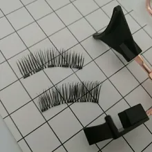 Pestañas postizas magnéticas 3D, 5 imanes, 4 pares, hechas a mano, naturales, de visón Artificial, con pinzas
