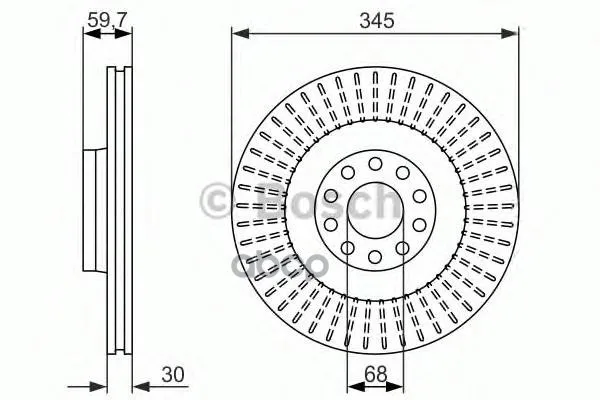 Диск Тормозной Audi: A8 94-02 Bosch арт. 0986479589