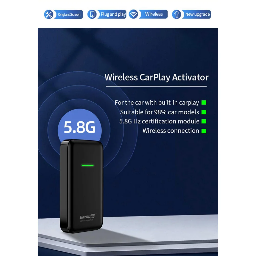 Wireless Adapter 2.0 Wired to Wireless Compatible with Factory Cars Audi for Porsche for Volvo Wireless Dongle