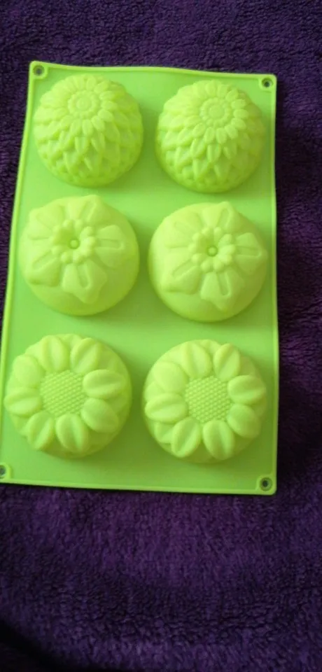 DIY Silicone Mold 3D Sunflower Flower Form Jelly Donuts Pudding Tool 6Lattice