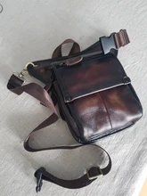 Crazy Horse-bandolera pequeña de cuero para hombre, bolsa cartuchera masculina de diseño multifunción con cinturón de viaje a la moda, 211-4-d