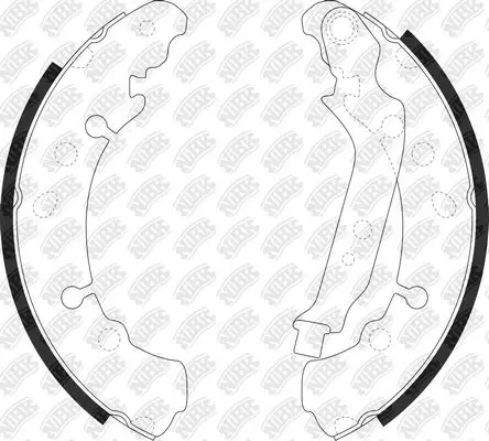 Колодки барабанные ручника Toyota Yaris 1.0/1.3/1.4D 06 NIBK FN0
