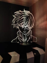 Lamp Bedroom-Decor Gift Led-Night-Light Acrylic Academia Face-Design Anime Shoto Todoroki