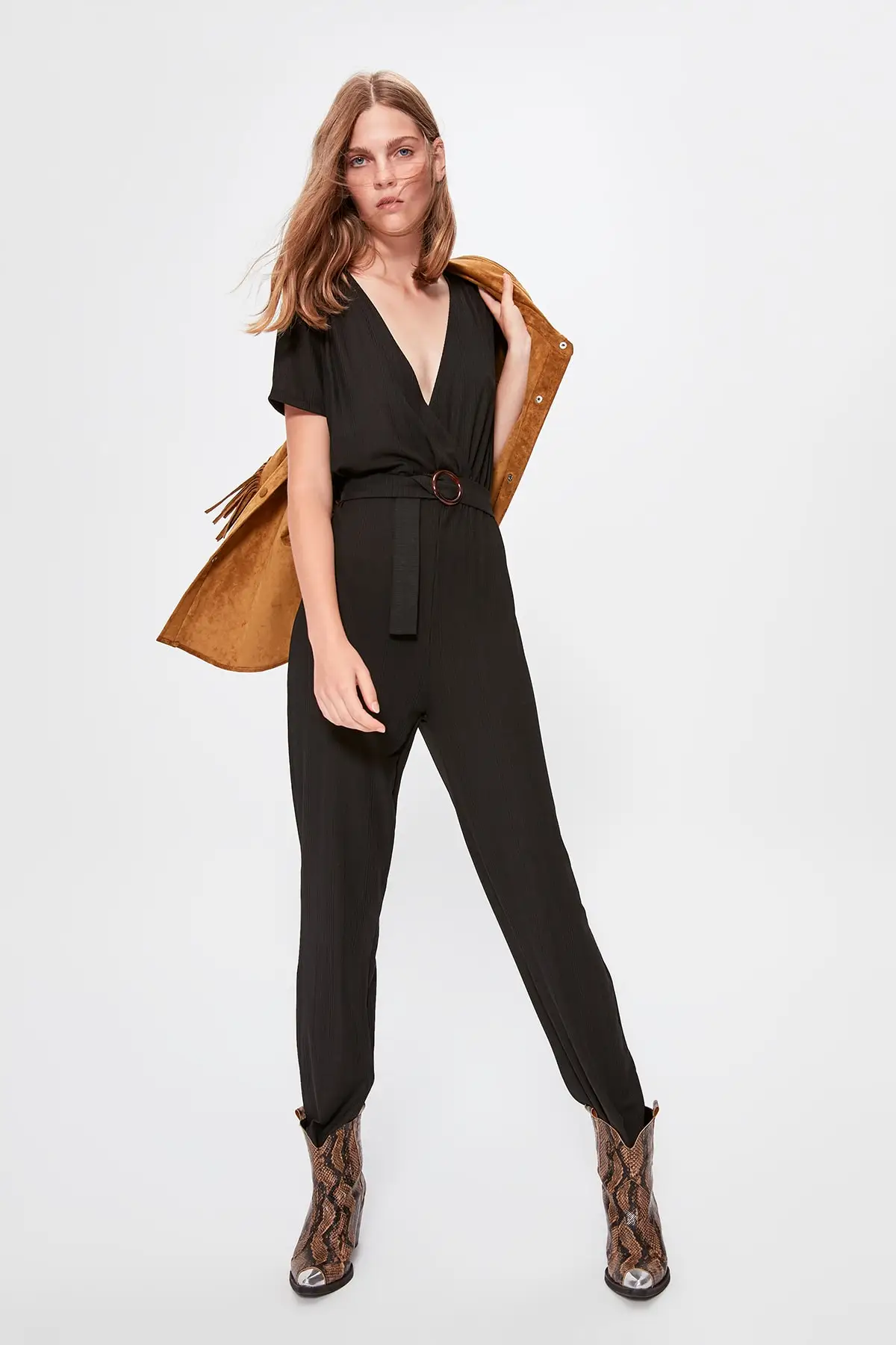 

Trendyol Black Knitted Jumpsuit TWOAW20TU0064
