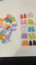 50 Uds cristal caramelos oso colgante encantos para collar pulsera pendientes joyería hallazgos para hacer bricolaje osos regalo de Navidad 11*22mm