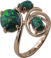 

Aloris ring with 3 Red Gold Opals