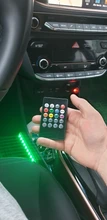 Tira de luces LED RGB con control remoto por voz para coche, diseño Interior, decorativa, Ambiental dinámico