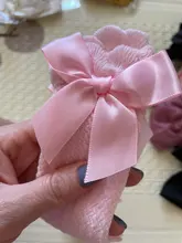 Calcetines de algodón con lazo para bebé y niña, medias transpirables antideslizantes para recién nacidos, calcetines de niñas bebé de 0 a 3 años, material barato
