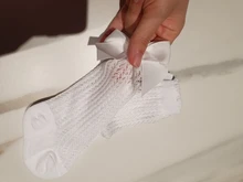 Calcetines de algodón con lazo para bebé, para niña, hasta la rodilla, primavera y verano, de malla, hasta la rodilla, 0-2Y