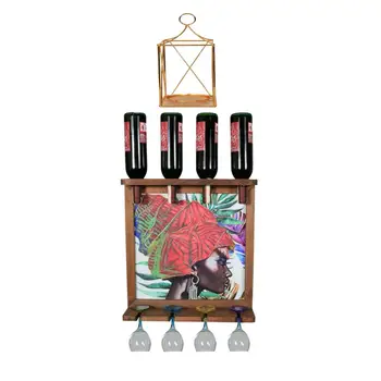 

Gold Metal Candle Holder Candlestick Wall art murals wall mounted wine whiskey beer bottle rack holder Bar wine rack Wall decor