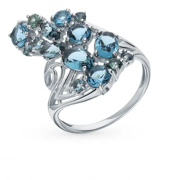 

Silver ring with cubic zirconia sunlight sample 925 test