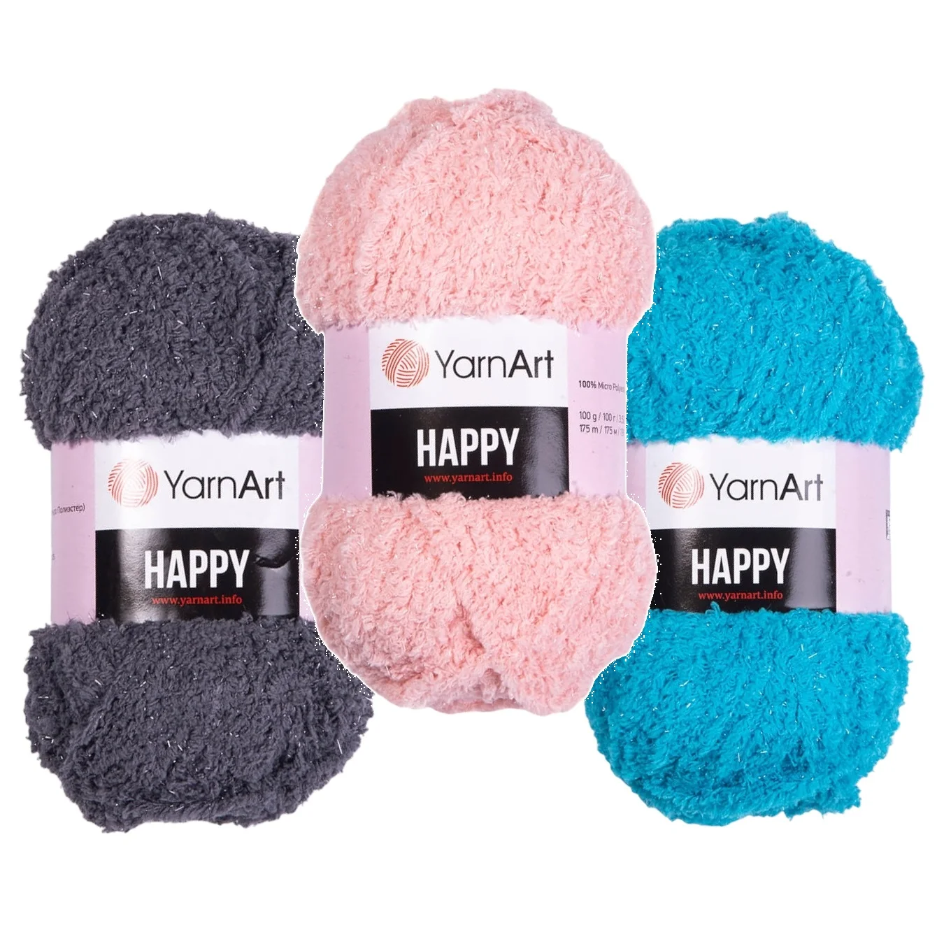 Yarnart Happy Yarn Velvet 100gr175mt 100 Micro Polyester Bright Lurex