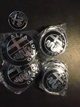 Uds 50mm 56mm 60mm nuevo Color de tapas de cubo de rueda accesorios de estilo de coche para Alfa Romeo borde tapas de cubierta logotipo insignia emblema