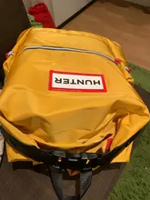 Hunter-mochila grande para hombre y mujer, bolso de ocio, a prueba de lluvia, ligera, tendencia con botón superior, mochila escolar para ordenador