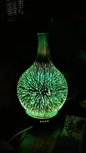 Aroma Diffuser Glass-Vase Essential-Oil Cool-Mist-Humidifier Waterless Auto Light And
