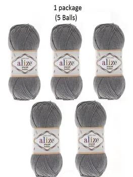 

Thread 1 Pack (5 Balls) Alize Cotton Gold Hobby Color : charcoal gray Amigurumi Yarn (1 Ball 50 Gram/165 Mt.) Color Number: 87