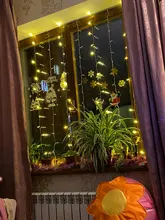 Light Led Curtain-String Window-Decor Christmas Garland Patio Xmas Party 220V EU AIFENG