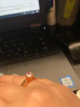 Anillos de boda clásicos para mujer, estilo Simple Forever, seis garras, Circonia cúbica, 3 colores, regalo de boda, joyería KCR033