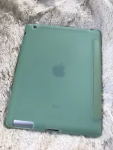 Case for iPad 2 3 4 Case Silicone Soft Back Folio Stand with Auto Sleep/Wake Up PU Leather