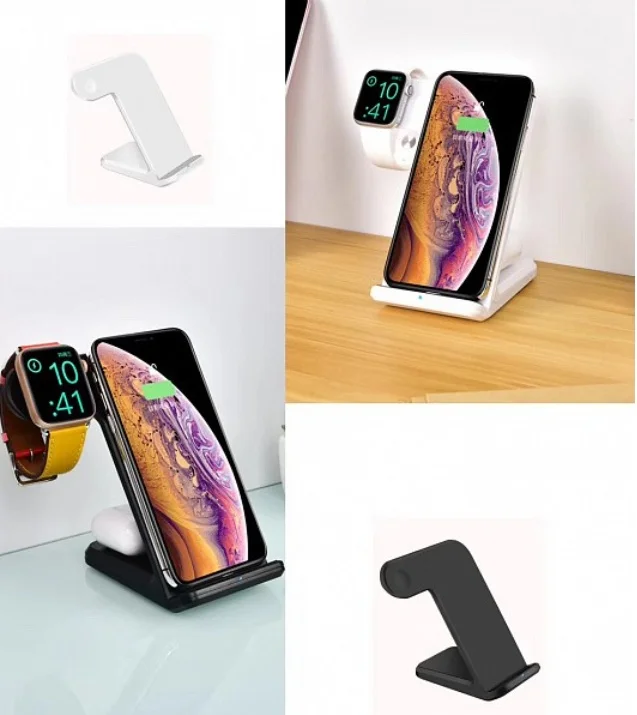 Док станция COTEetCI 3 в 1 CS5169 для iPhone AirPods Apple Watch (Черный)|Док-станции| |