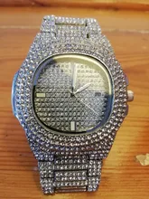 Reloj de moda con diamantes de acero para hombre, cronógrafo de Hip Hop, de lujo, dorado, masculino, 2021