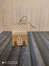 Gift-Bags Boxes Guests-Packaging Merry-Christmas Deer Candy Stickers No Party with Snowflakes
