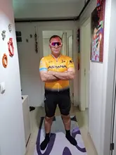 ASTANA-Ropa de ciclismo PRO Team naranja para hombre, camisetas de ciclismo profesional, pantalones cortos con almohadilla de Gel 19D, verano, 2021