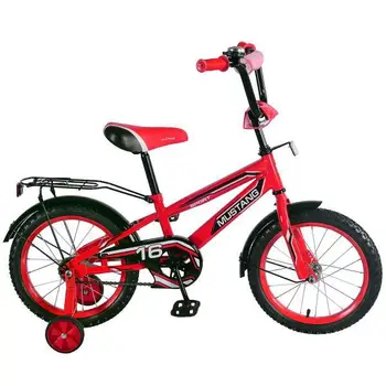 

Bicycle for children, wheel size 16 inches, color red-black Mustang st16041-nt