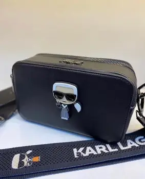 

Women Quality Leather Shoulder Bag Luxury Famous Brand Imitation K/ Ikonik Metal Pin Camera Bag Stylish Fashion Lady Karl