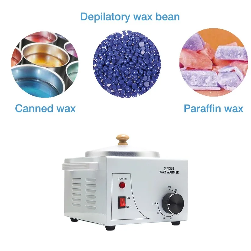 Single Wax Warmer Professional Electric Wax Heater Paraffin Hot Facial Skin SPA Equipment with Adjustable Temperature Set