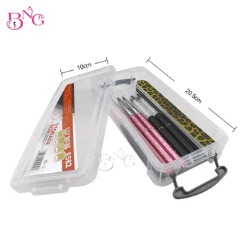 

1 piece Storage Empty Case Box For Nail Brushes Pen Dotting Drawing Tools Container Nail Art Accessory Manicure Pedicure Tools