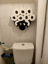 Toilet Roll Holder Sheep Wall Mount Black Metal Toilet Paper Wc Tissue Storage