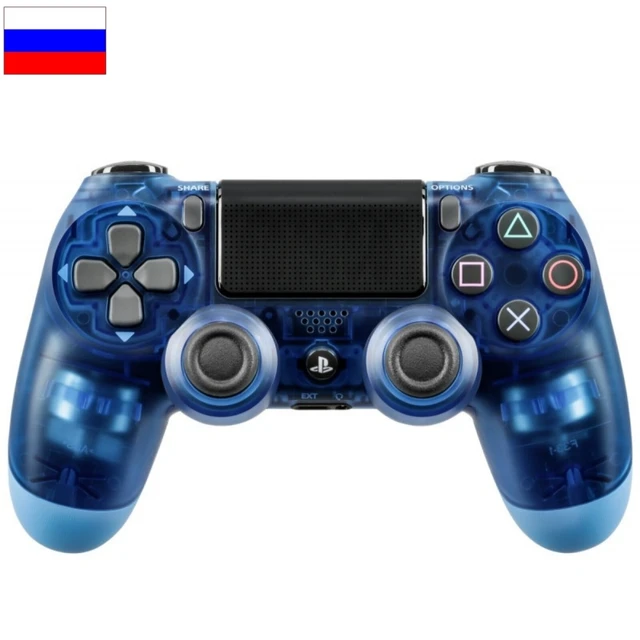 Wireless Bluetooth gamepad controller for PS4, controller suitable for iOS, Android, PS4, PC, wireless Bluetooth game controller for PC mobile phone TV box computer joystick for tablet PC TV gamepad joypad controller Clear Blue