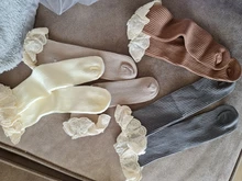 4 par/lote nuevo calcetines de niñas bebé largo Calcetines niños de la longitud de la rodilla de algodón suave bebé NIÑOS Calcetines de 1-6 años hasta la rodilla Calcetines